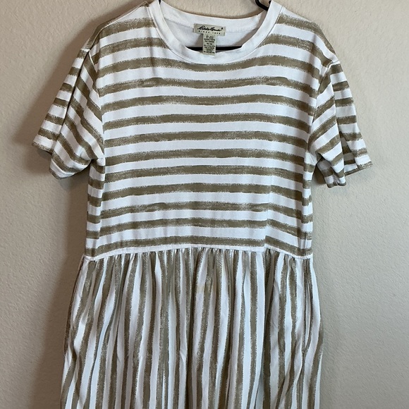 Eddie Bauer Women’s Tall Striped Cotton Midi Dress Size M - Picture 8 of 8